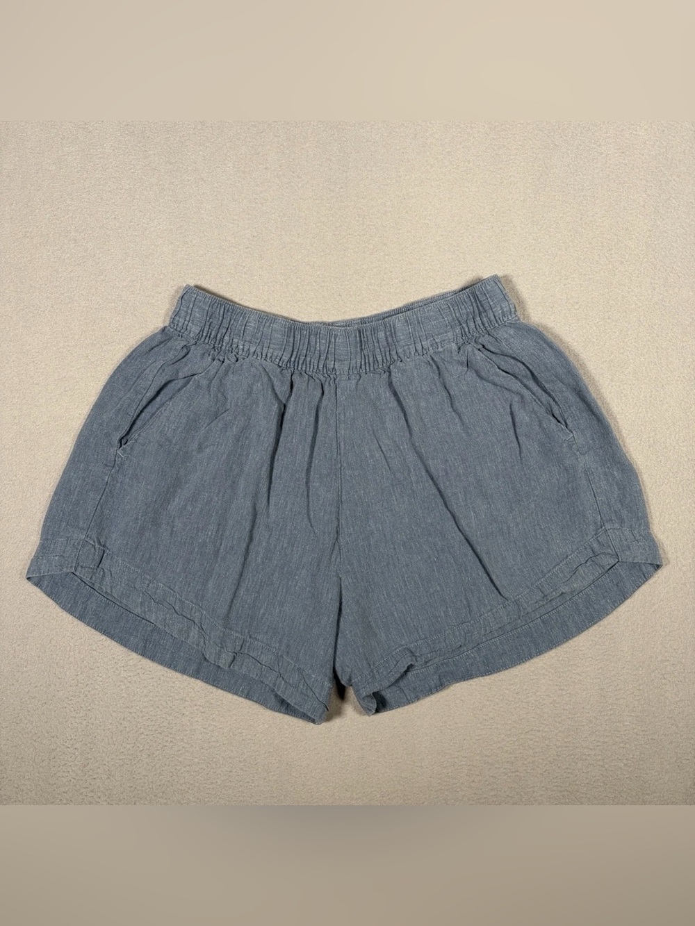 Patagonia Shorts Women’s Medium Still Blue Garden Island Hemp Blend 3.5 Inseam